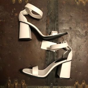 NWT H&M Block Pleather Heels